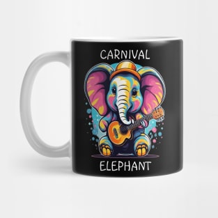 Elephant Serenades elephant playing guitar Mug